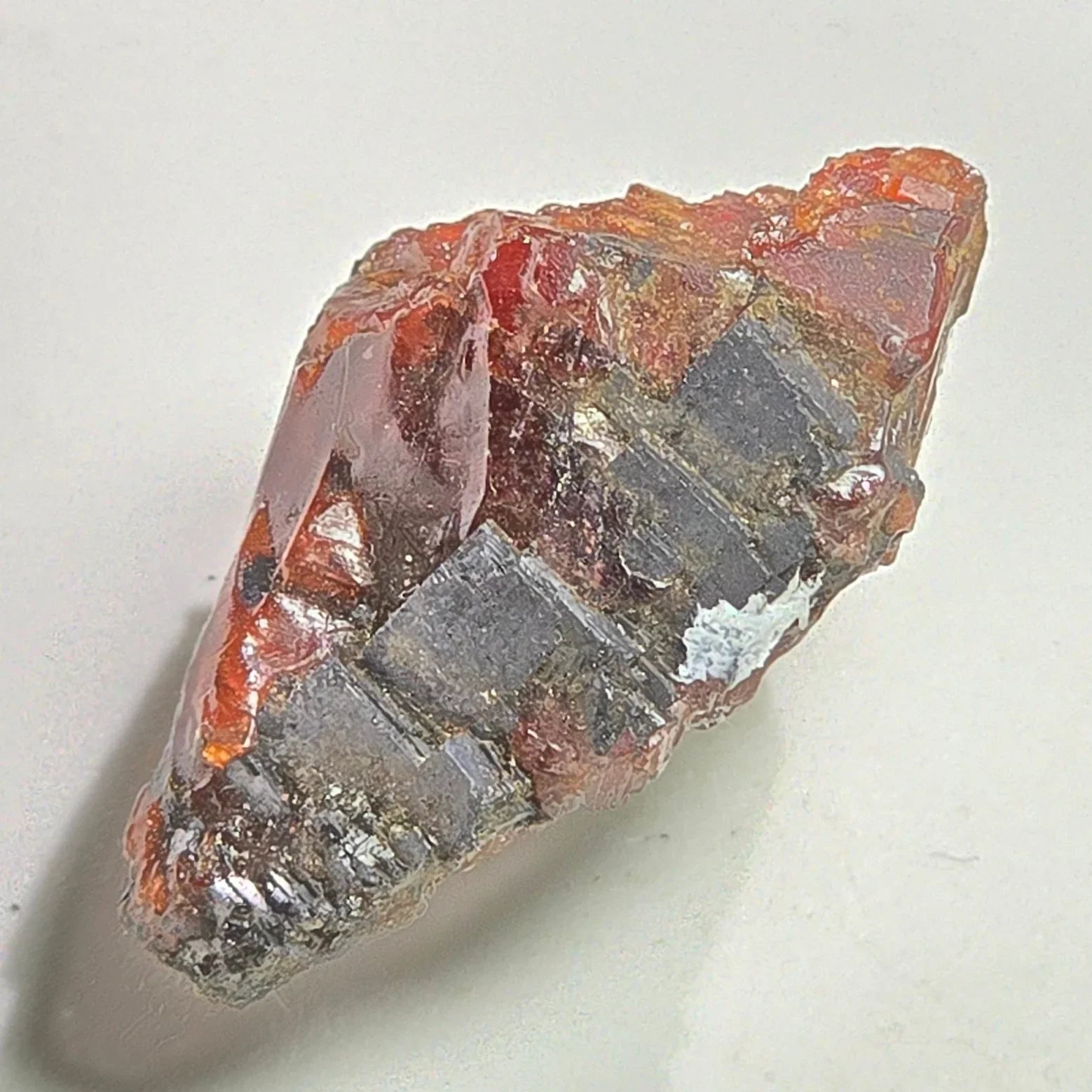 Red jasper with hematite inclusions, natural mineral specimen for collectors