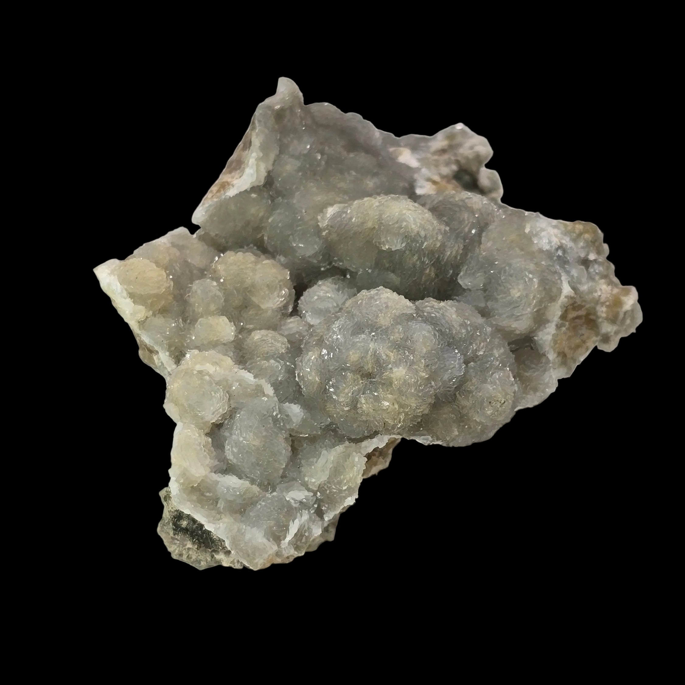 CALCITE ON BOTRYOIDAL CHALCEDONY, Kara Mine Tasmania
