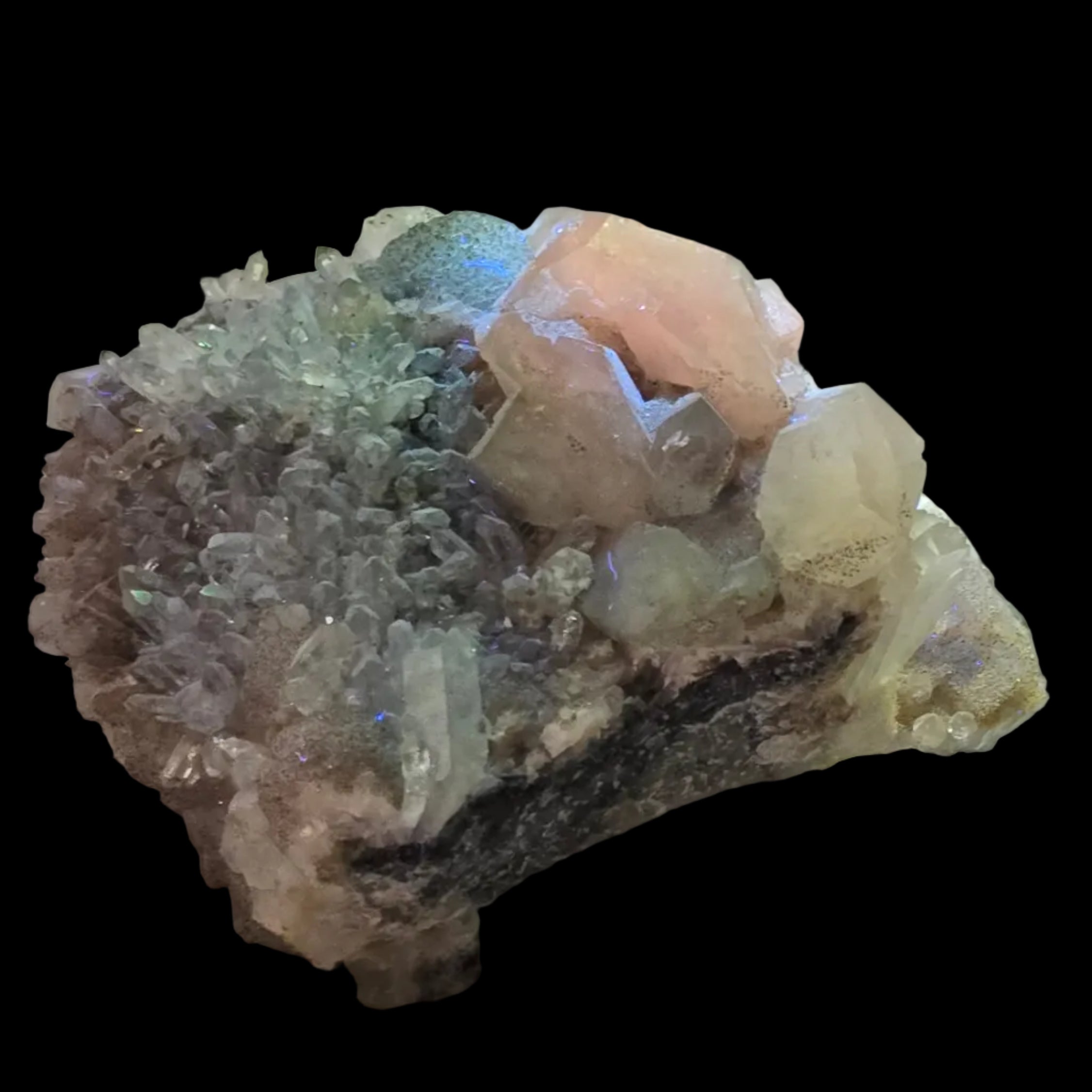 QUARTZ, CALCITE with MICROSCOPIC SIZED PYRITE Renison Bel Mine TASMANIA (small cabinet) (Copy)