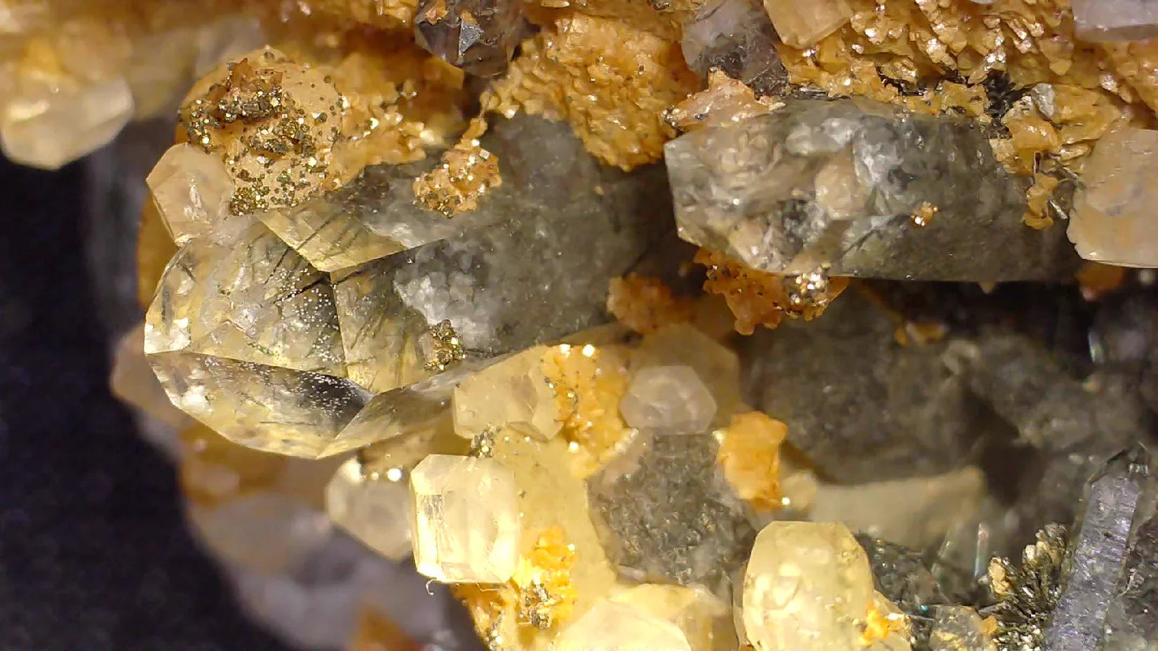 Quartz with Pyrite crystals, classic mineral specimen for collectors