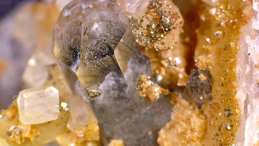 Quartz with Pyrite, classic mineral specimen from type locality