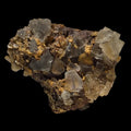 Fluorite with golden inclusions, classic mineral specimen for collectors
