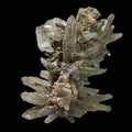 Quartz crystal cluster with iridescent sheen, mineral specimen from classic locality