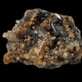 Quartz with Pyrite and Galena mineral specimen from classic locality, showcasing crystal formations and metallic luster