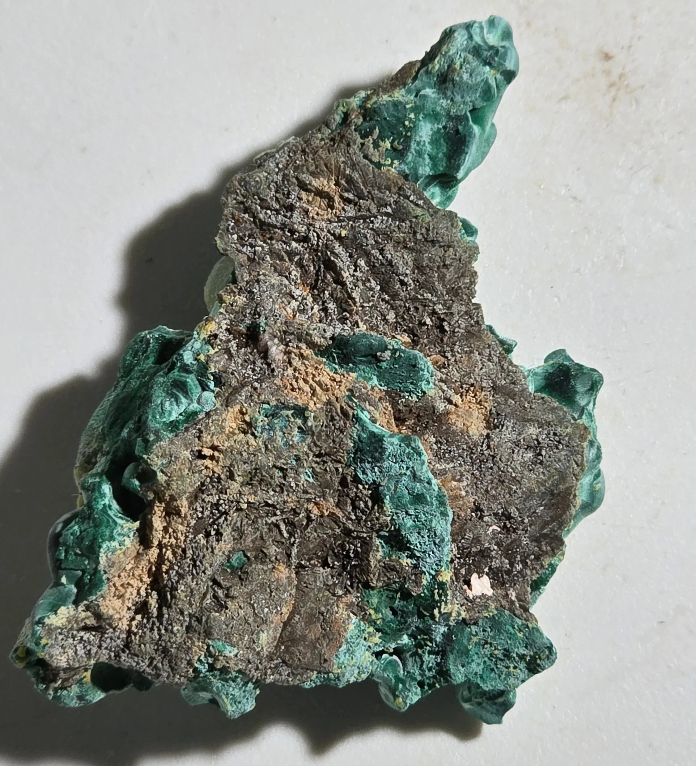 Malachite mineral specimen with vibrant green botryoidal formations on matrix, ideal for collectors