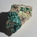Malachite mineral specimen with vibrant green botryoidal formations on matrix, classic locality specimen