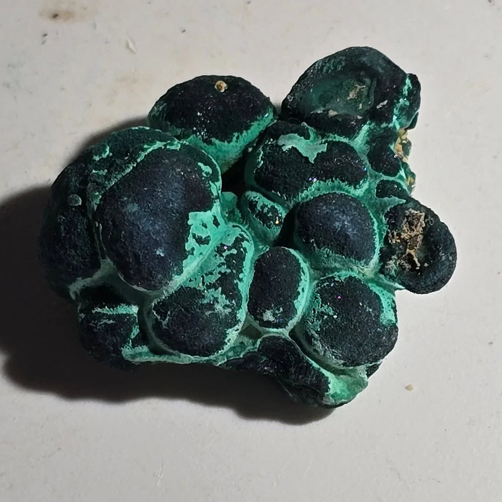 Malachite botryoidal specimen with vibrant green and dark matrix, mineral collector's piece