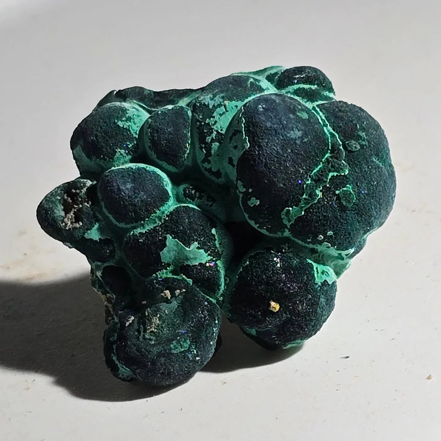 Malachite botryoidal specimen from Congo, vibrant green mineral cluster for collectors