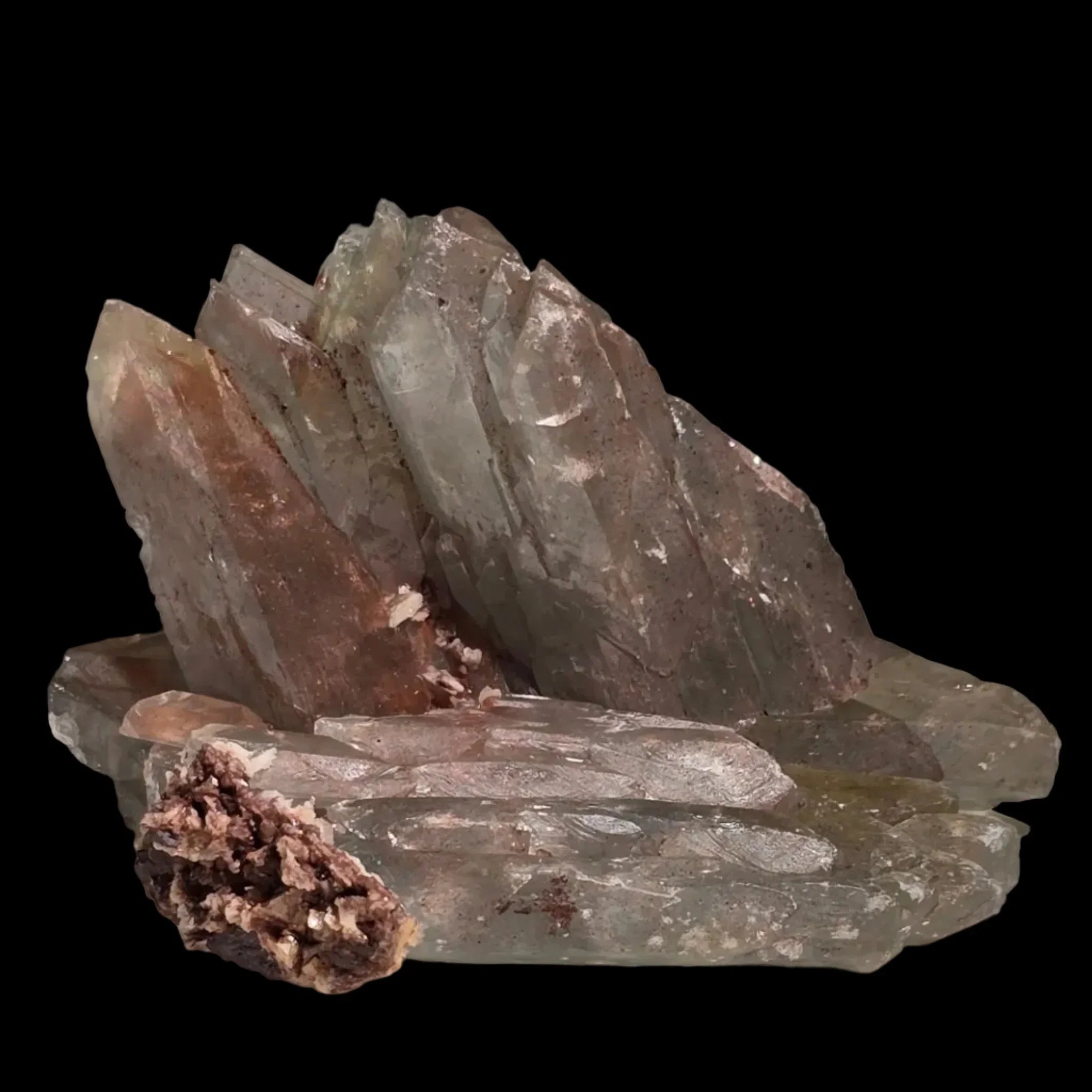 Fluorite crystal specimen with earthy matrix, showcasing natural mineral formation and geological texture
