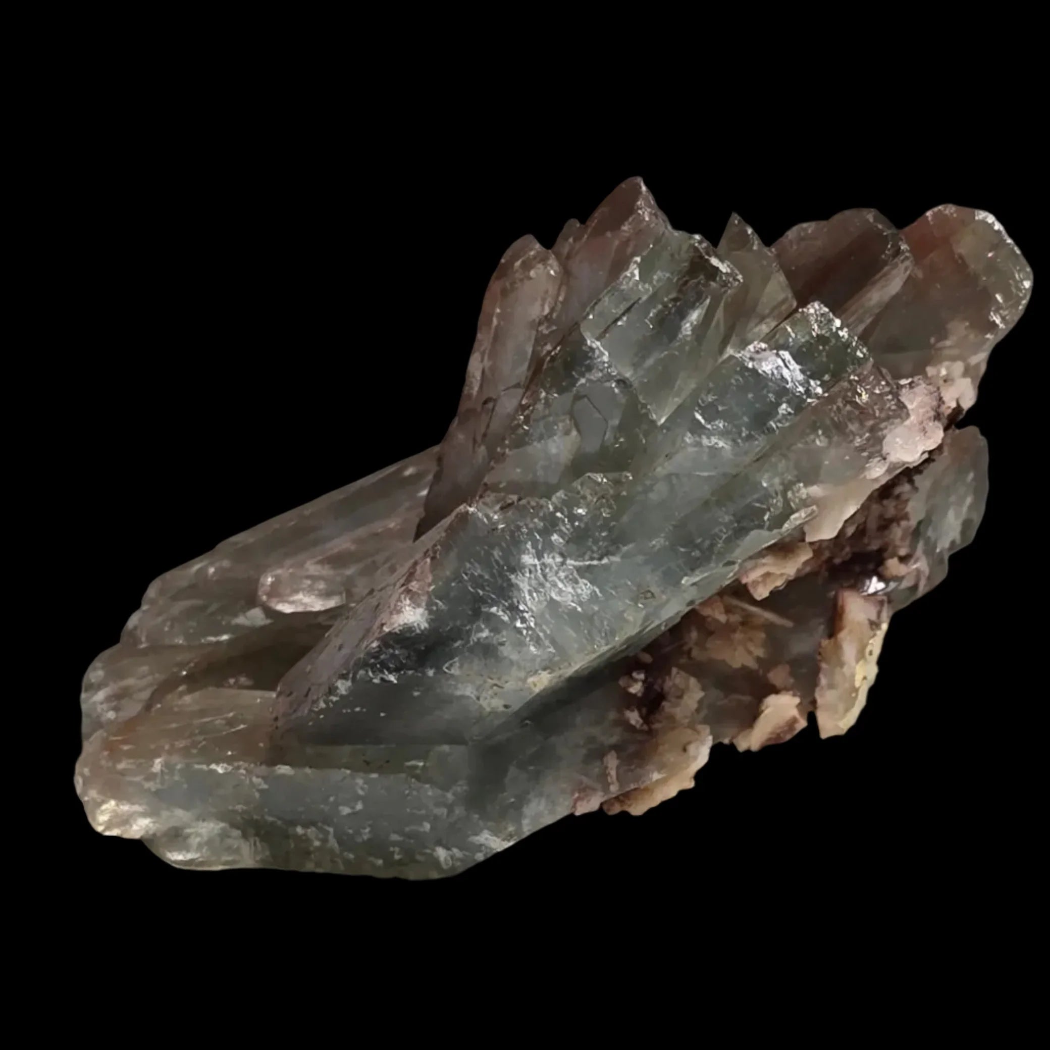 Fluorite crystal cluster from China, translucent green and purple mineral specimen for collectors