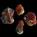 RHODONITE, South Mine, BROKEN HILL, NSW, AUSTRALIA (miniature), lot 4 crystals