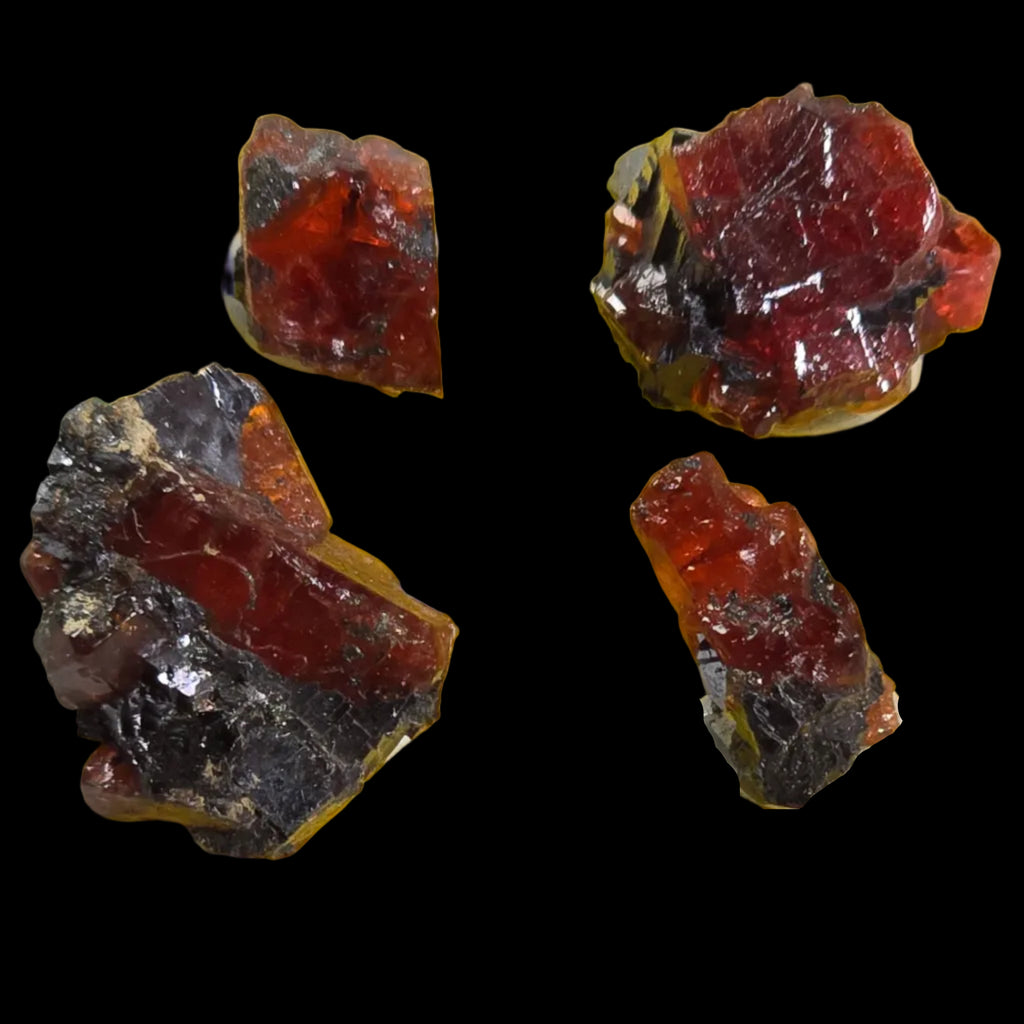RHODONITE, South Mine, BROKEN HILL, NSW, AUSTRALIA (miniature), lot 4 crystals