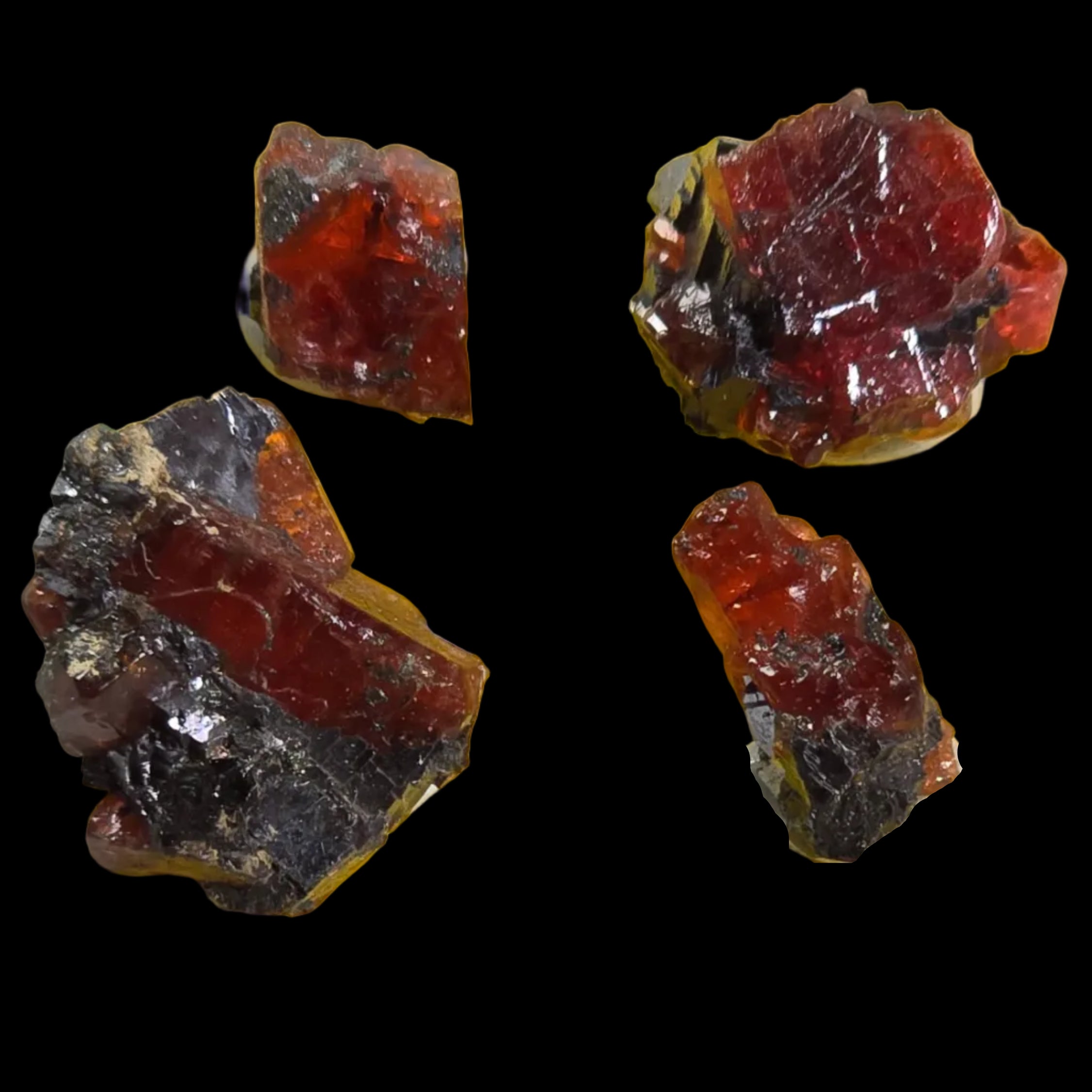 RHODONITE, South Mine, BROKEN HILL, NSW, AUSTRALIA (miniature), lot 4 crystals