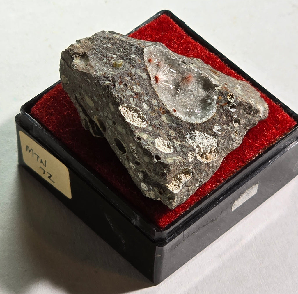 THOMSONITE on Analcime with Natrolite, Sunderland Bluff, Phillip Island, Bass Coast Shire, Victoria, Australia