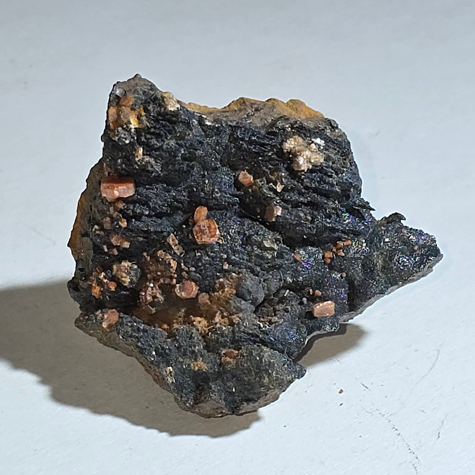 VANADINIT auf BARYT, MIBLADEN MAROKKO (Miniatur)