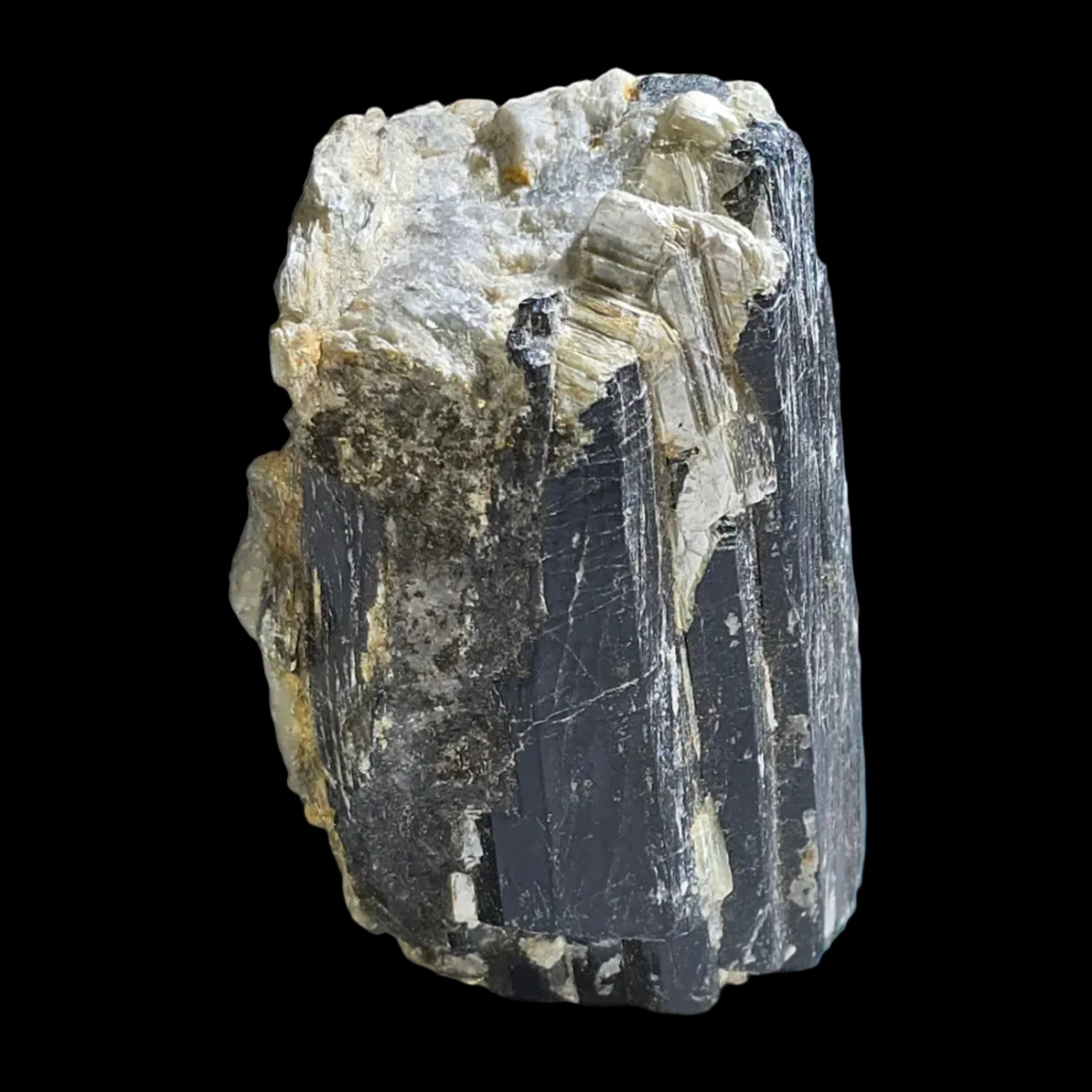 SCHORL (BLACK TOURMALINE) with MUSCOVITE, Rio Grande do Norte, Brazil