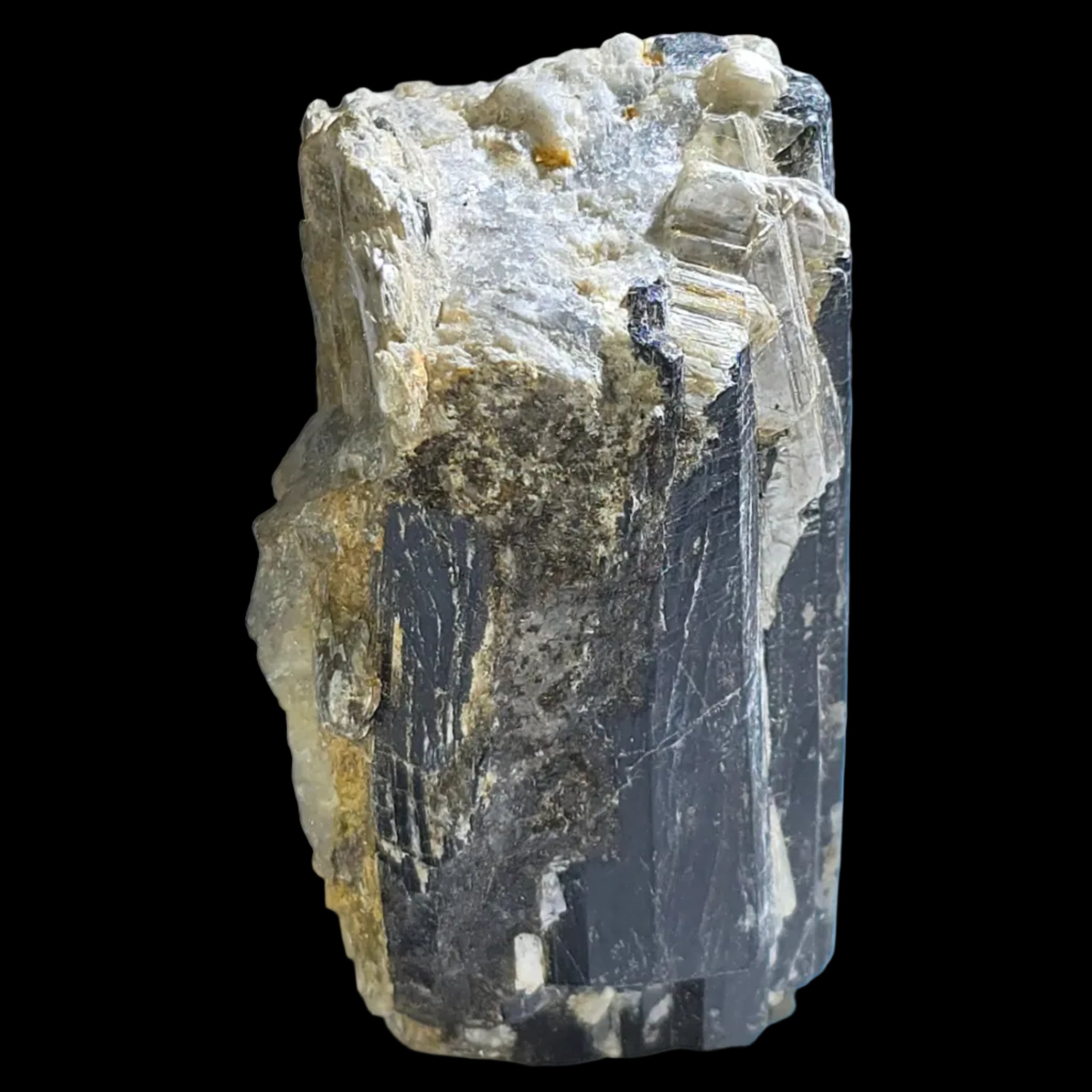 SCHORL (BLACK TOURMALINE) with MUSCOVITE, Rio Grande do Norte, Brazil