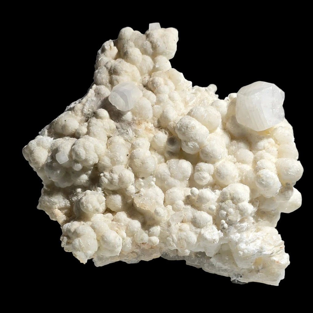 APOPHILLITE on Aragonite and sparays of Natrolite, Odha quarry Nashik District Nashik Division Maharasha INDIA (Cabinet)