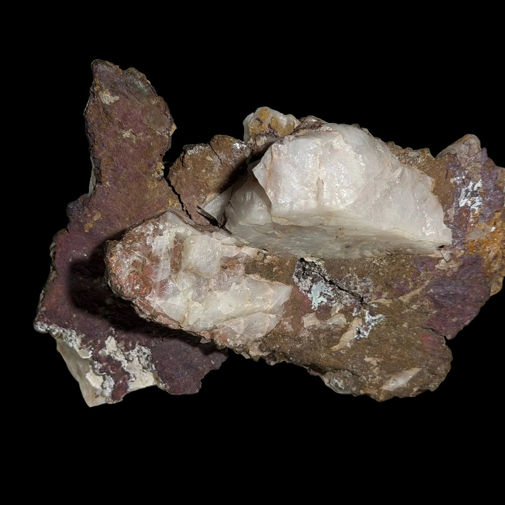 Quartz crystal cluster on matrix, natural mineral specimen for collectors