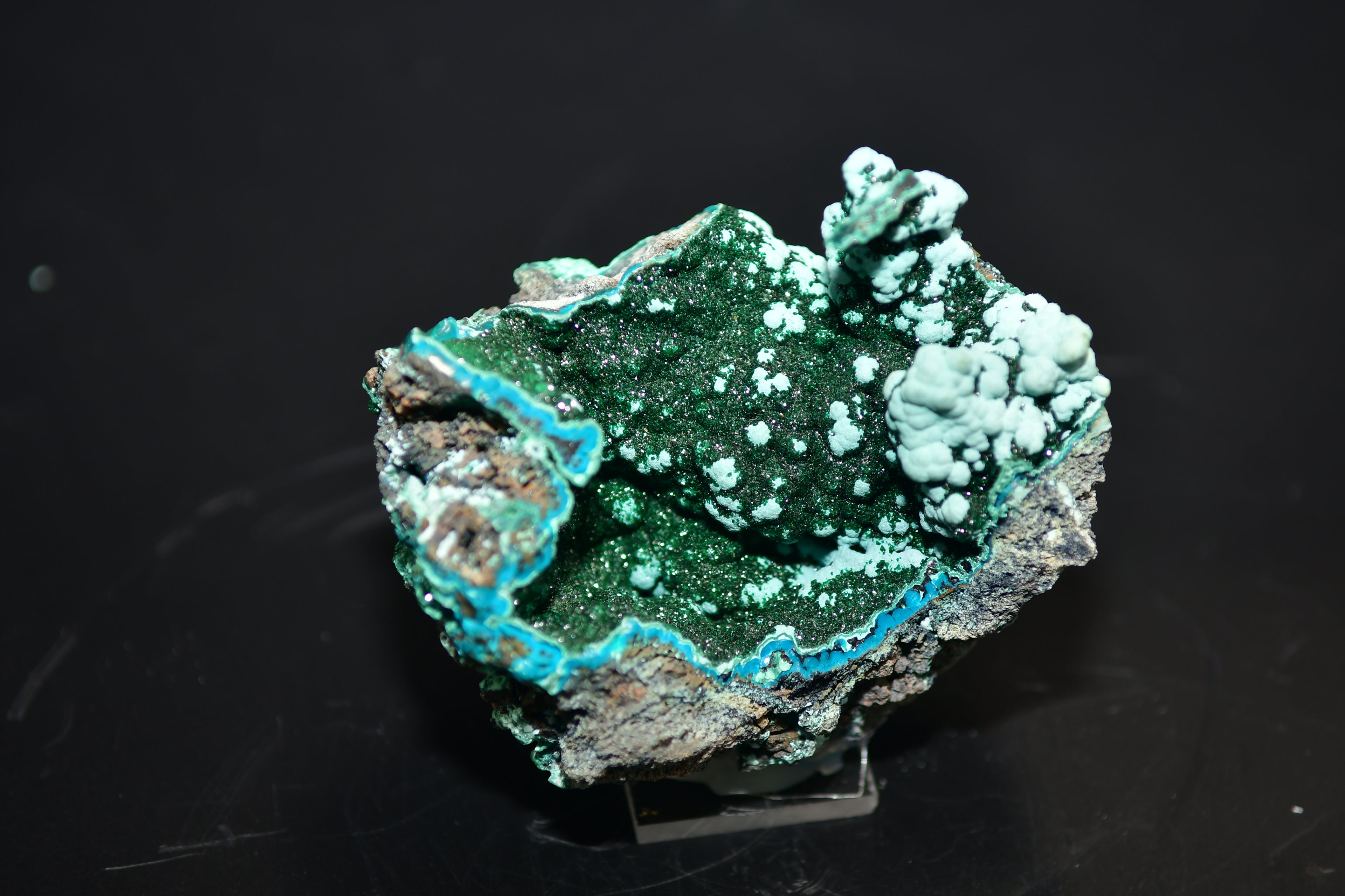 MALACHITE and CHRYSOCOLLA (small cabinet)