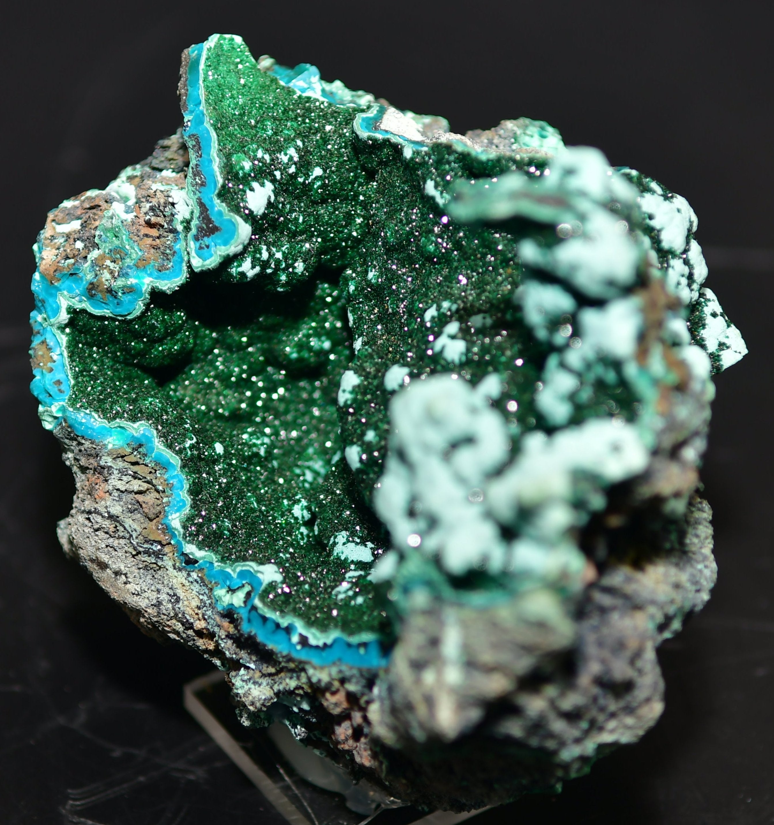MALACHITE and CHRYSOCOLLA (small cabinet)