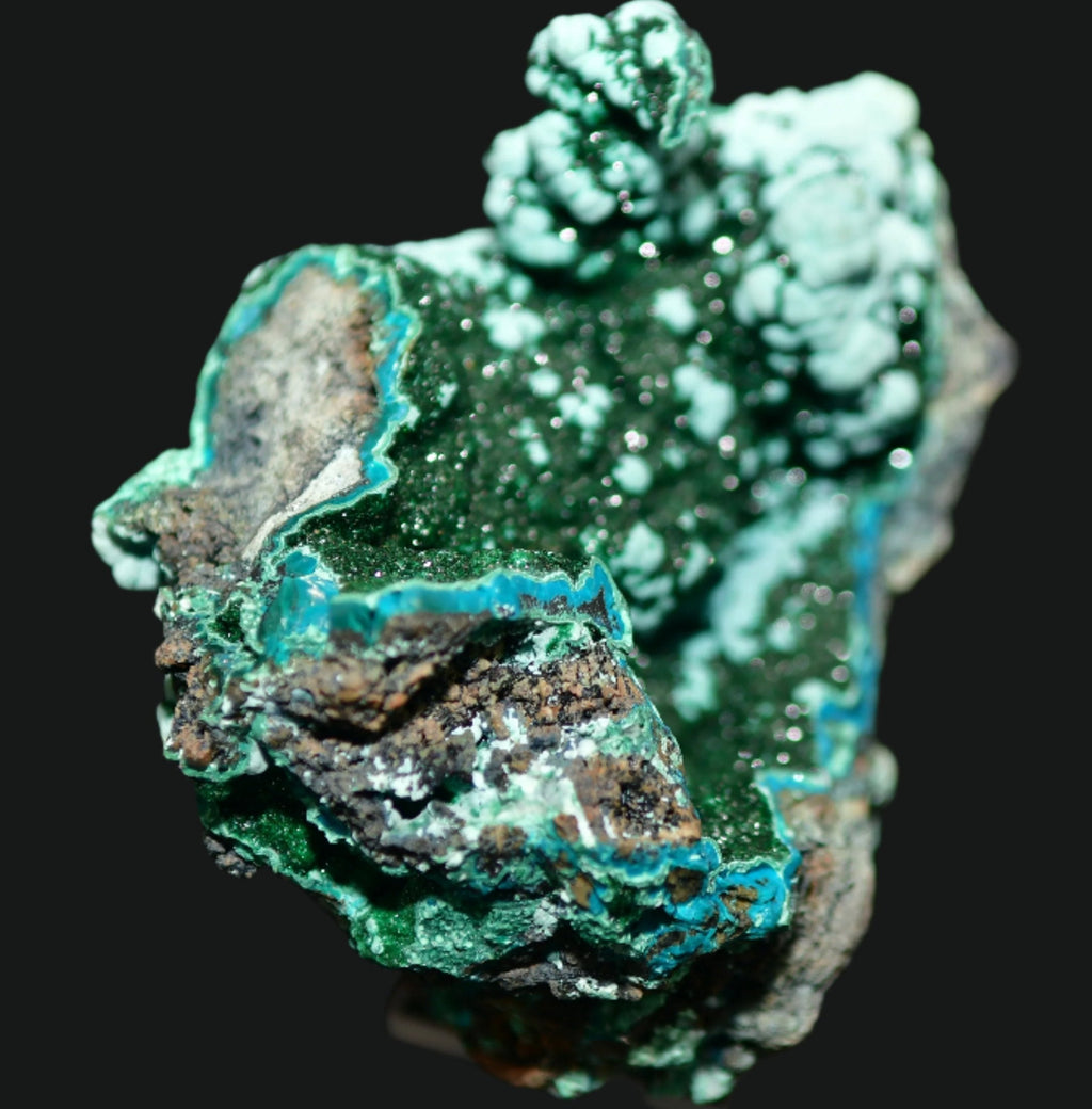MALACHITE and CHRYSOCOLLA (small cabinet)
