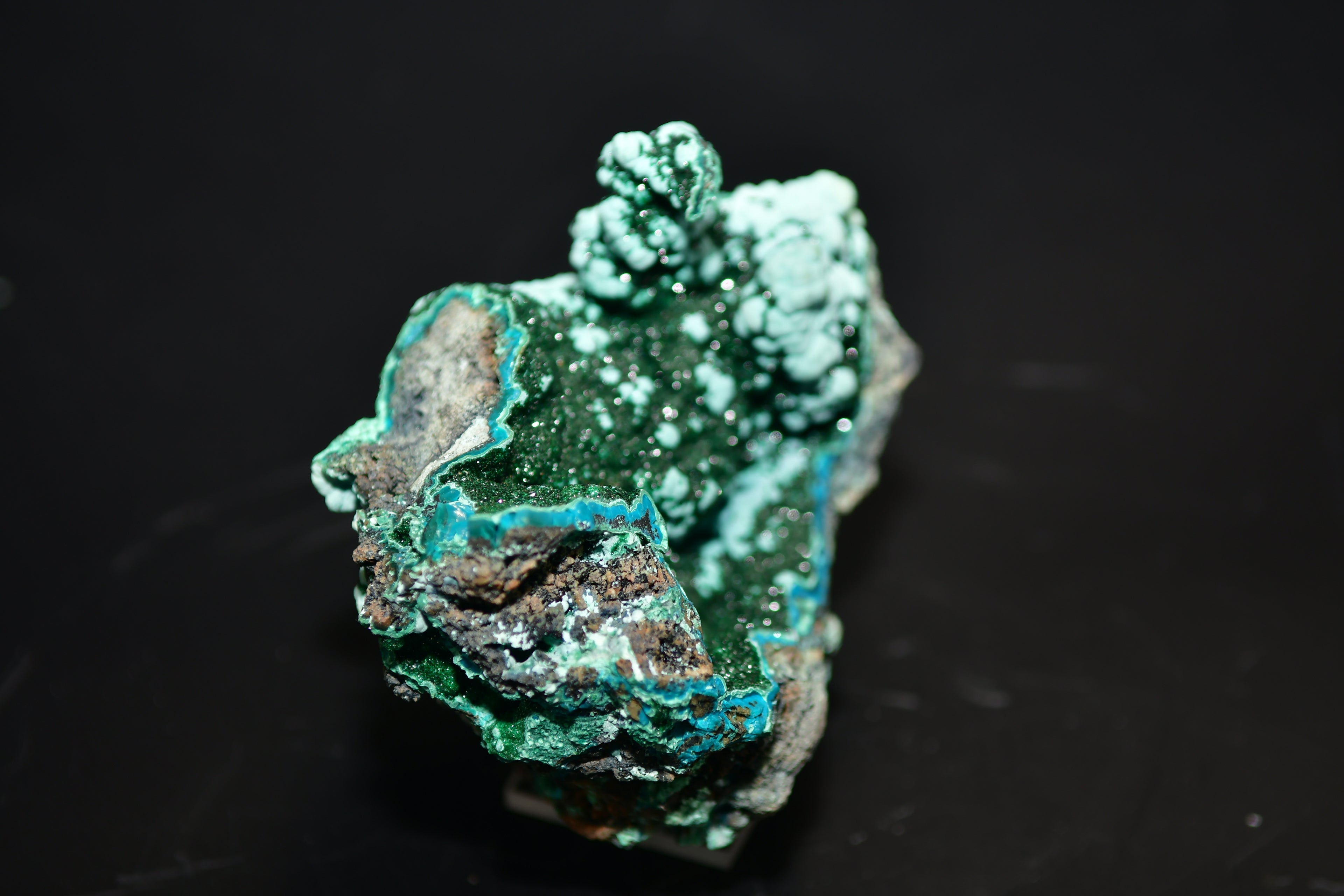 MALACHITE and CHRYSOCOLLA (small cabinet)