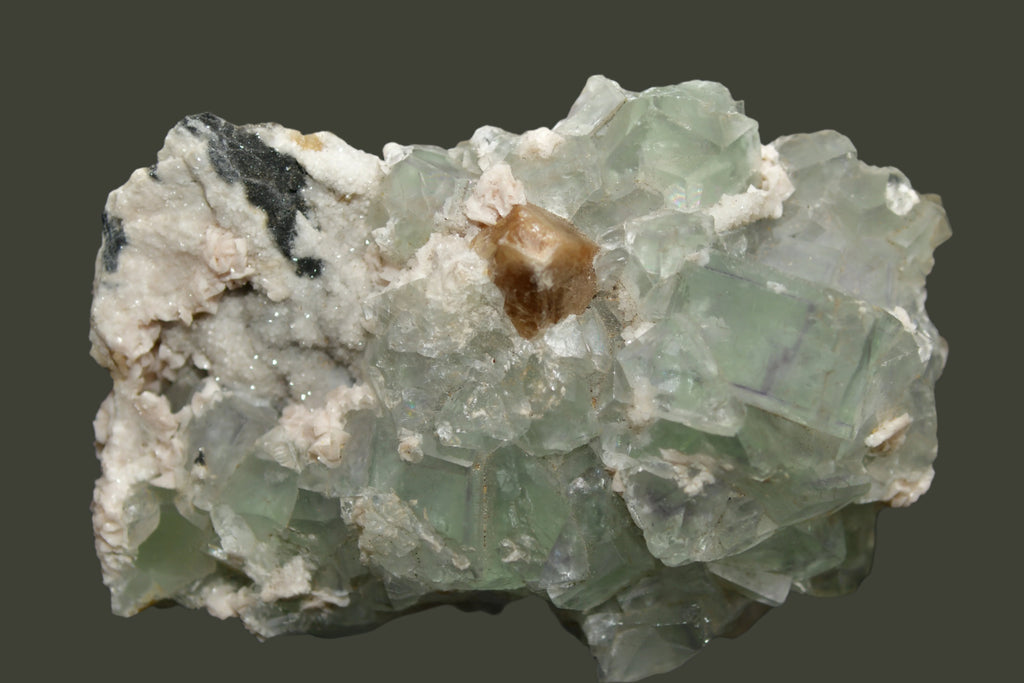 FLUORITE (BLUE) with SCHEELITE (cabinet)