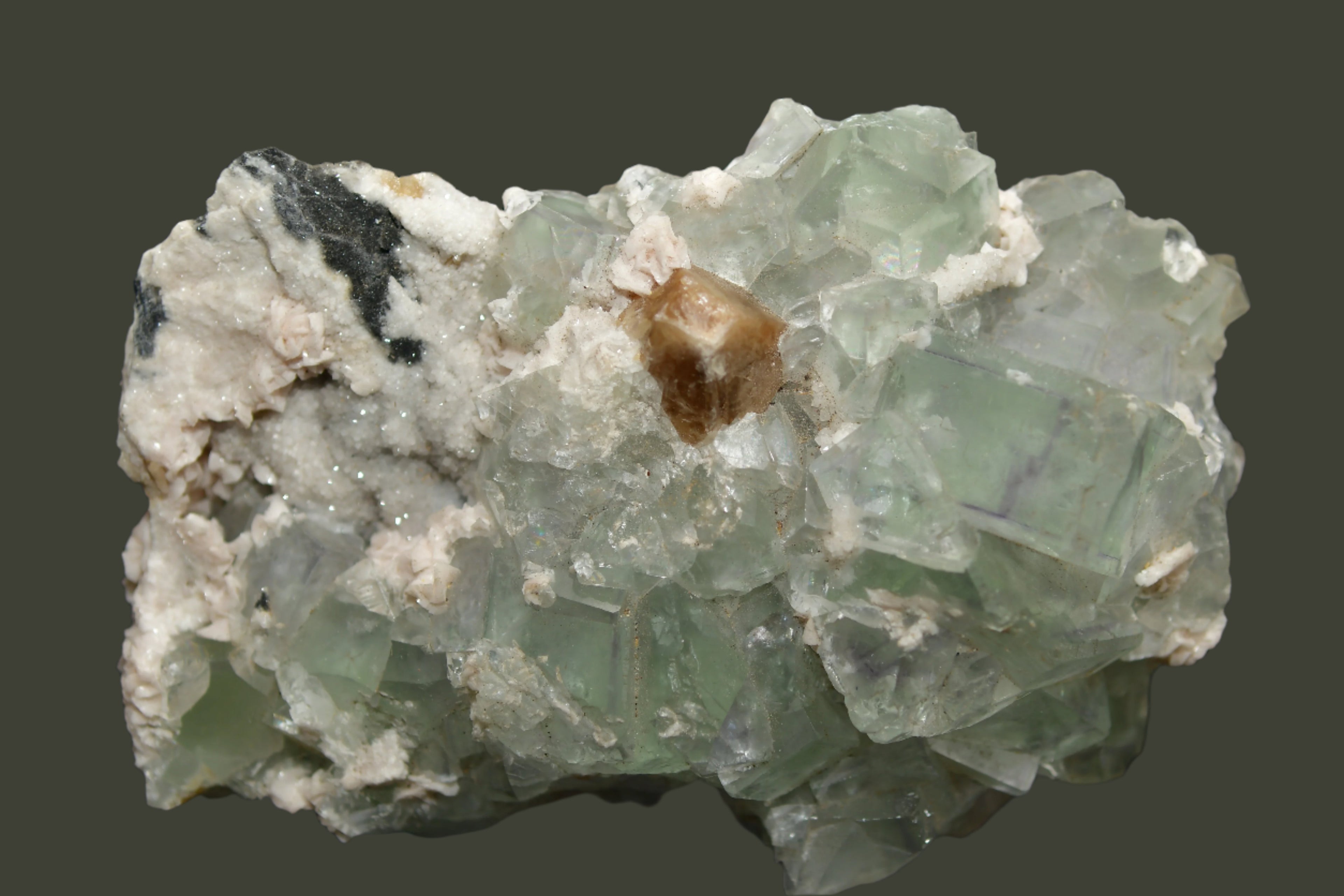 FLUORITE (BLUE) with SCHEELITE (cabinet)