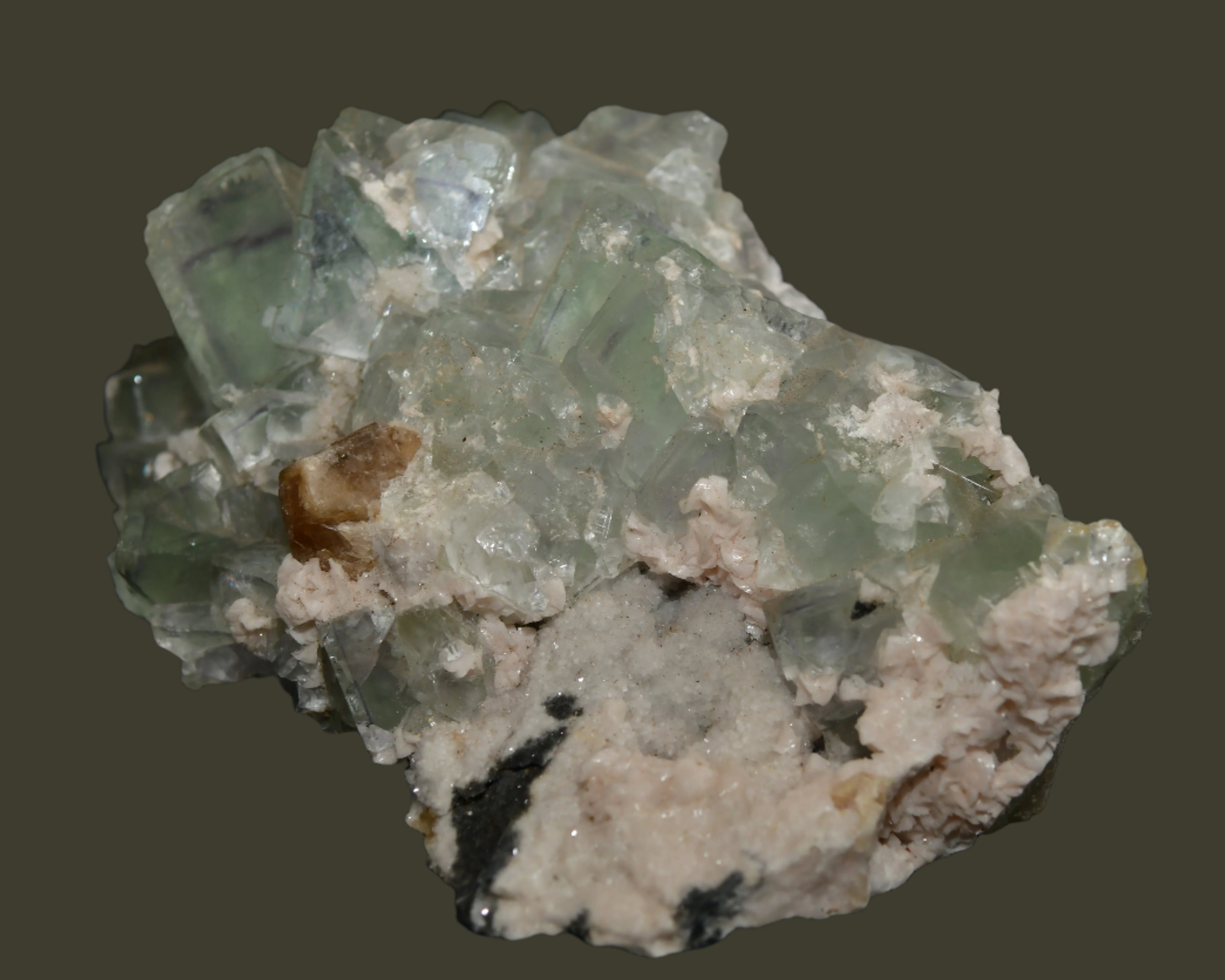 FLUORITE (BLUE) with SCHEELITE (cabinet)