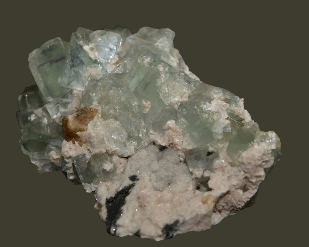 FLUORITE (BLUE) with SCHEELITE (cabinet)