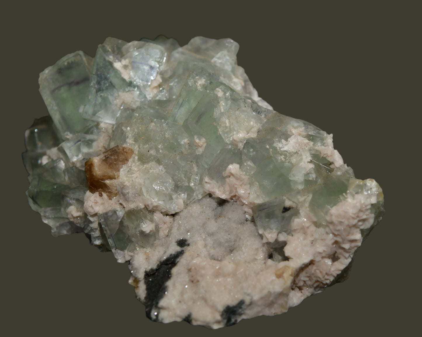 FLUORITE with SCHEELITE