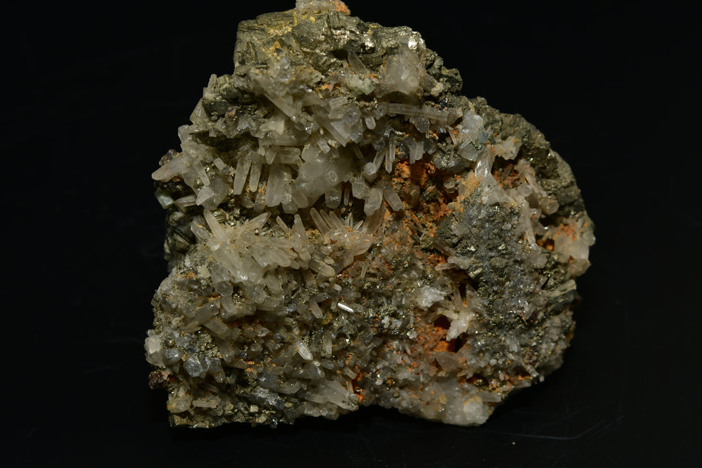 PYRITE on QUARTZ, LLALLAGUA, BOLIVIA (cabinet)