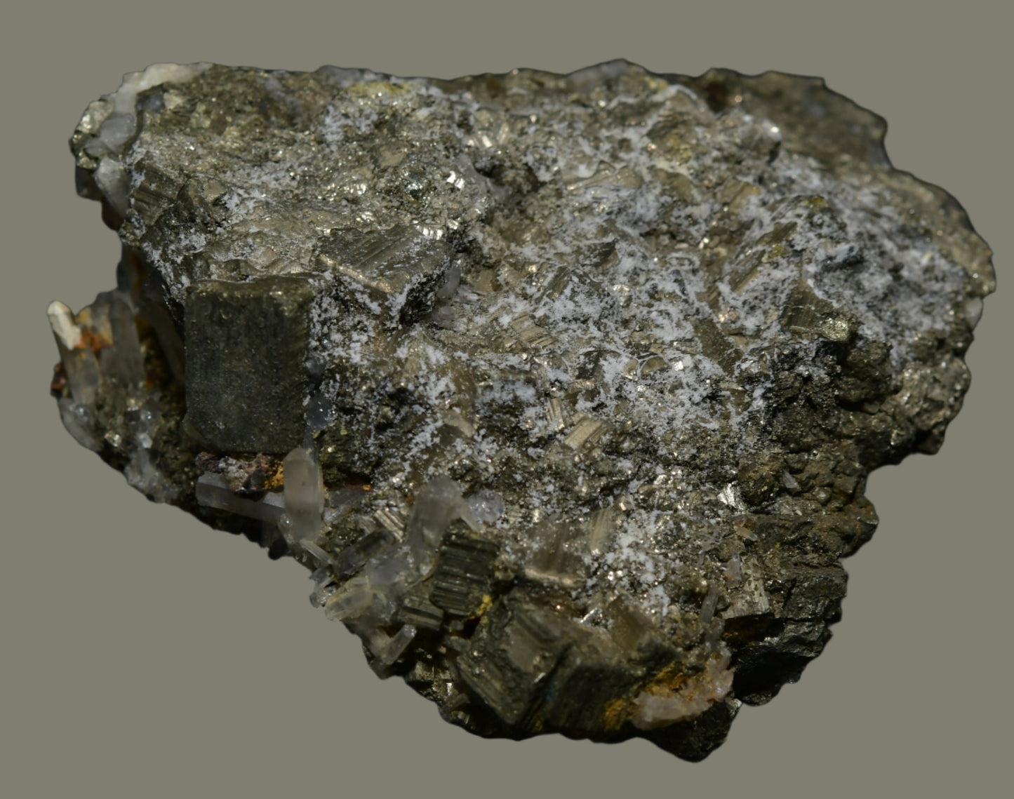 PYRITE on QUARTZ