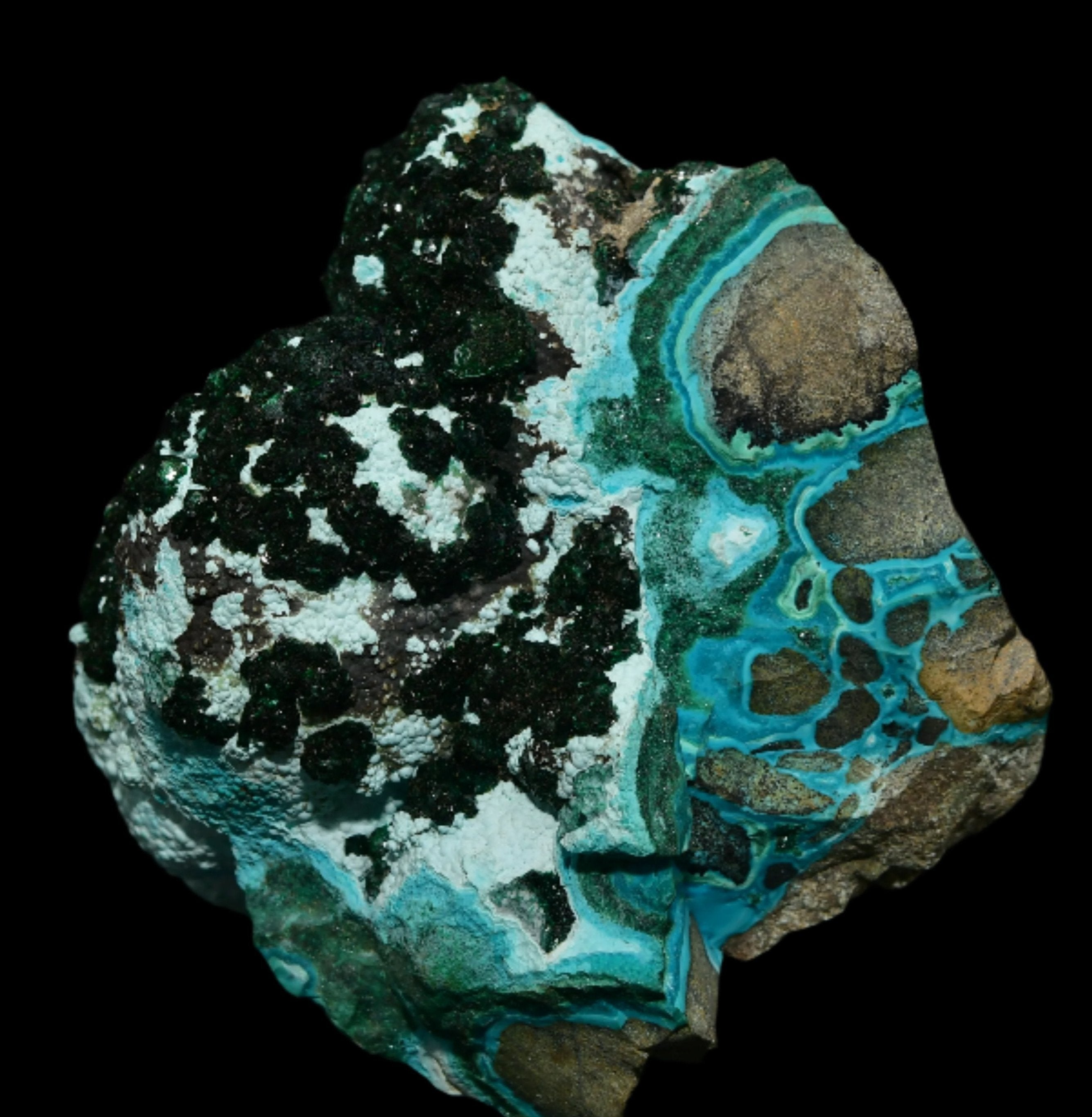 MALACHITE with CHRYSOCALLA (small cabinet)