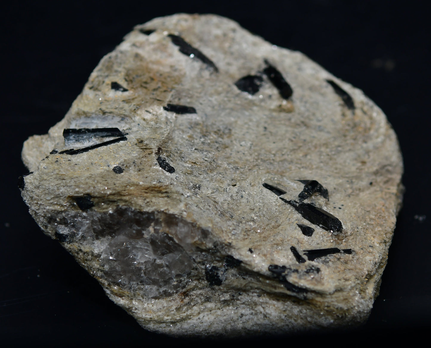 SCHORL on MUSCOVITE