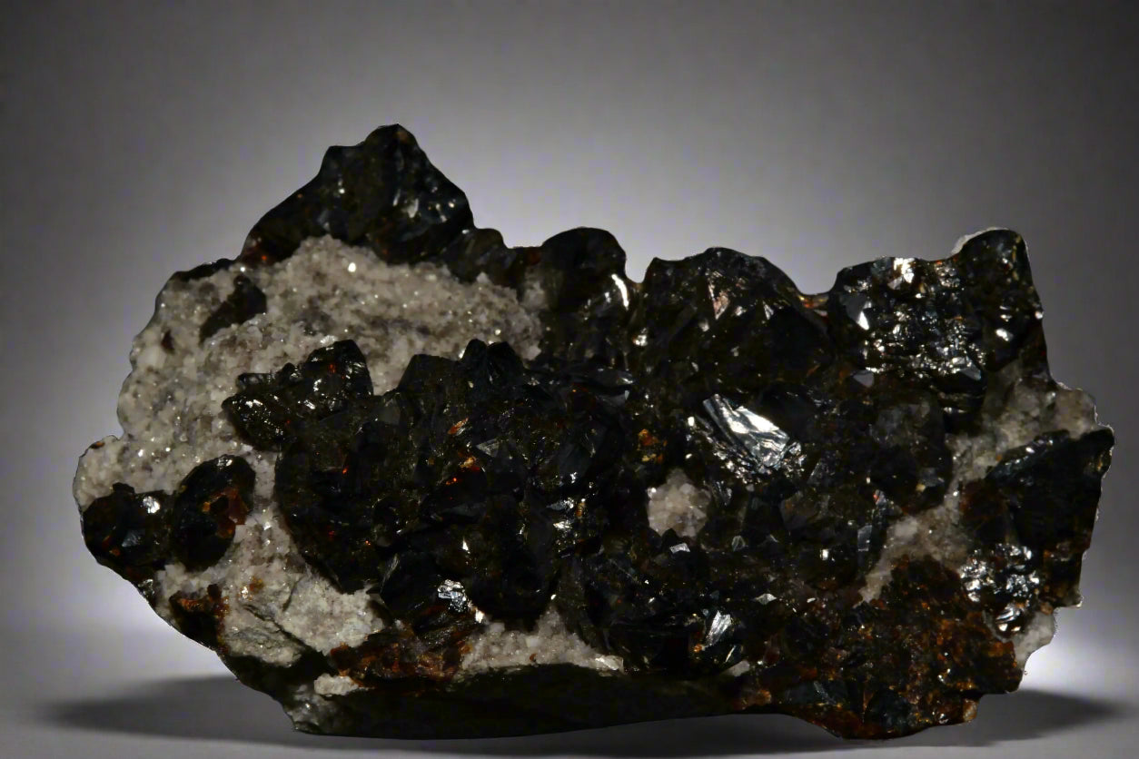 SPHALERITE (RUBY JACK) associated with CALCITE and DOLOMITE (large cabinet)