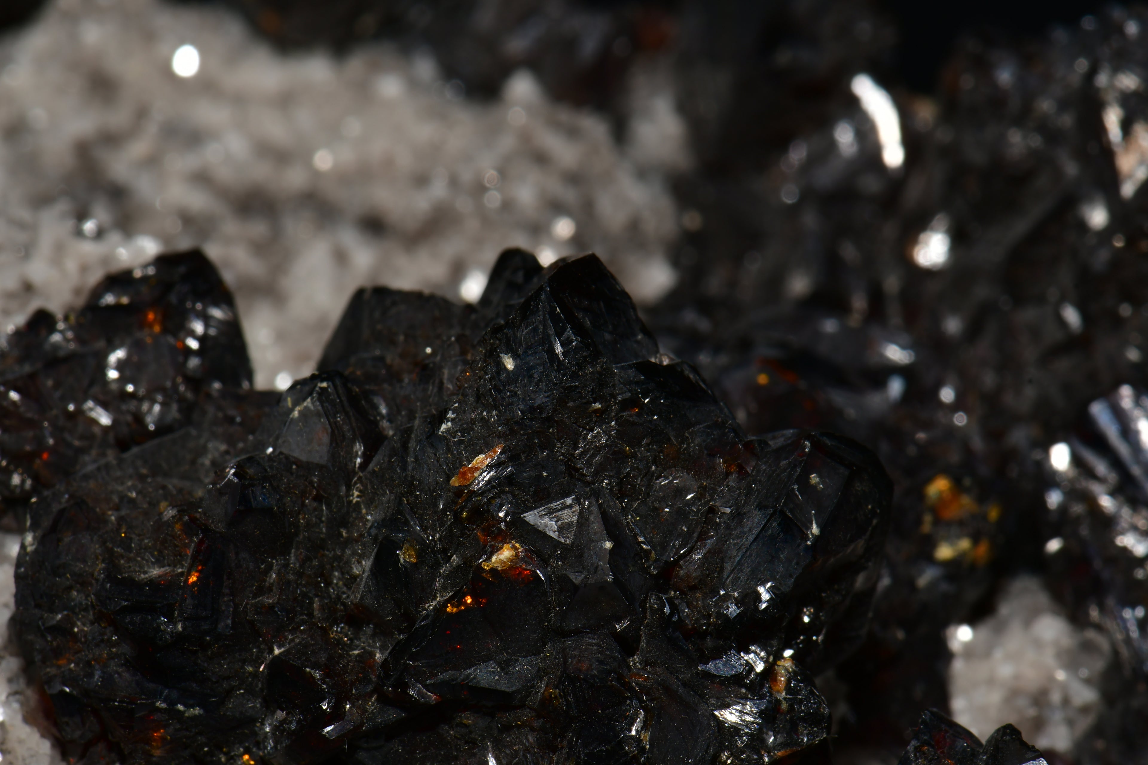 SPHALERITE (RUBY JACK) associated with CALCITE and DOLOMITE (large cabinet)