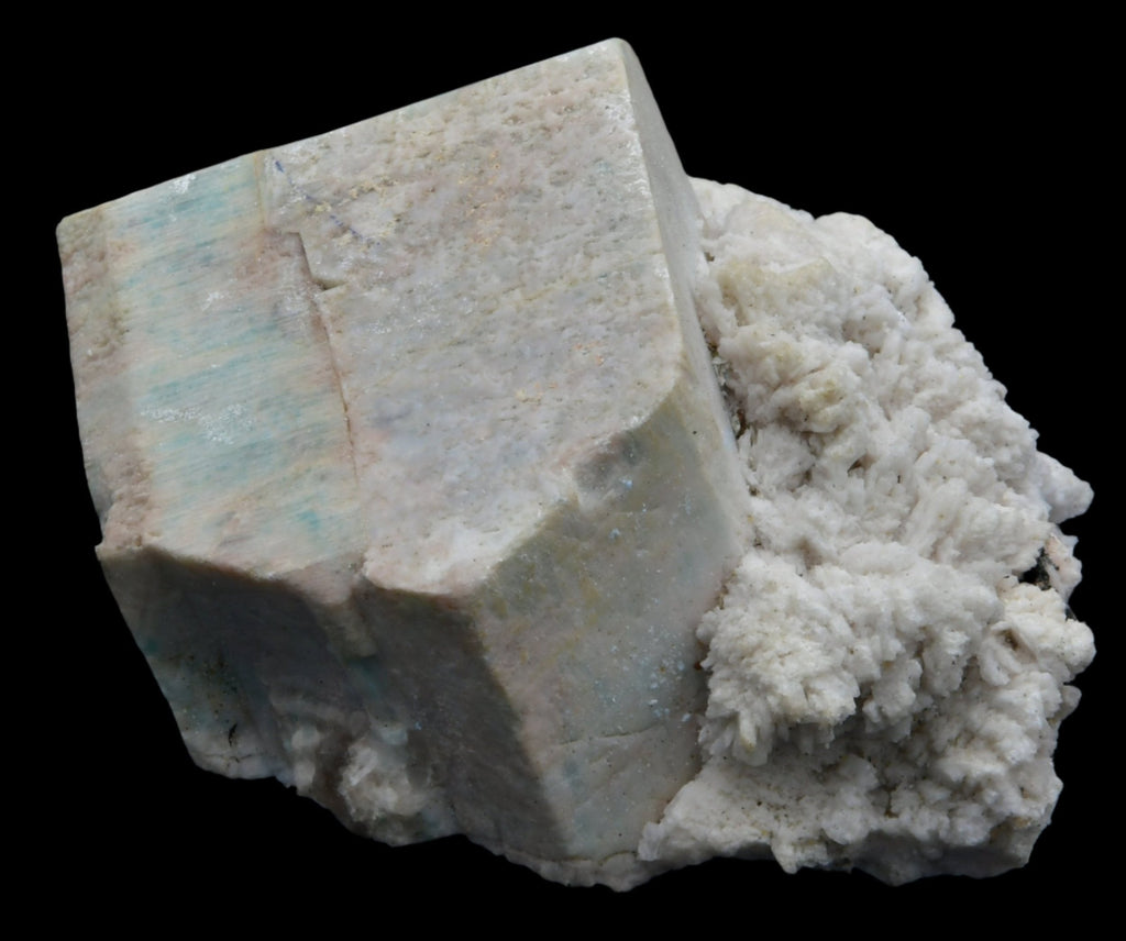 AMAZONITE ON ALBITE (small cabinet)