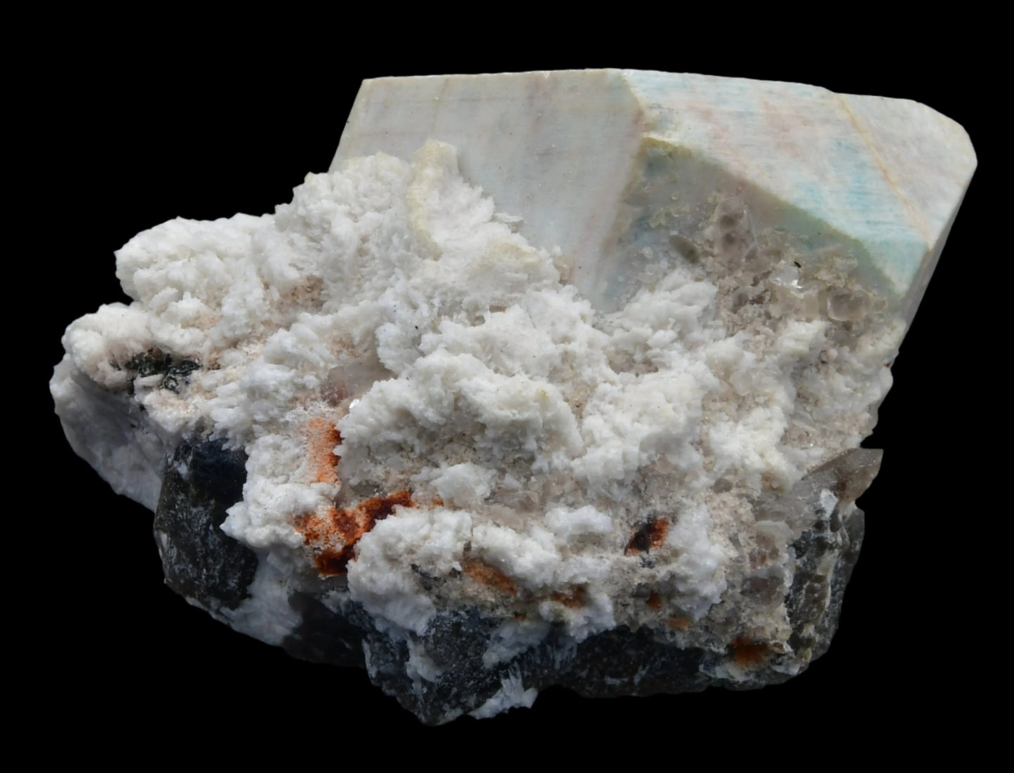 AMAZONITE ON ALBITE