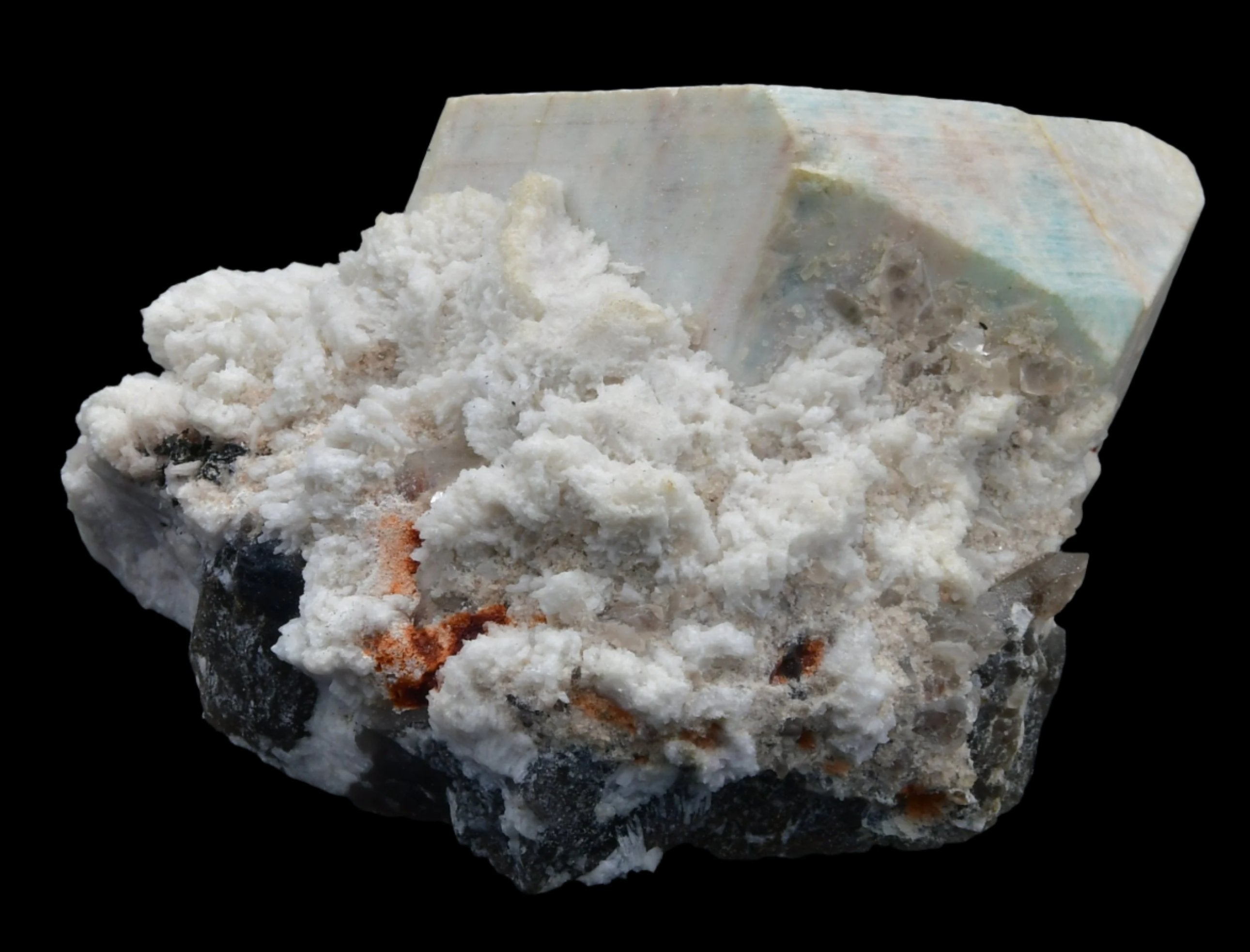 AMAZONITE ON ALBITE (small cabinet)