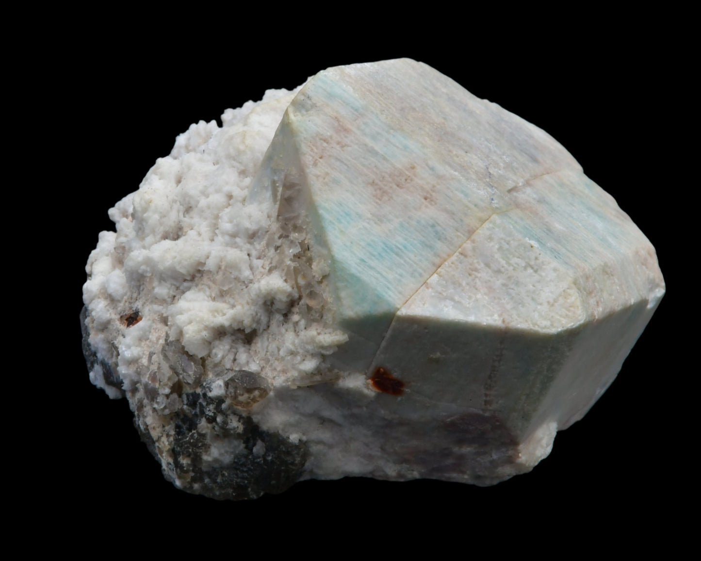 AMAZONITE ON ALBITE