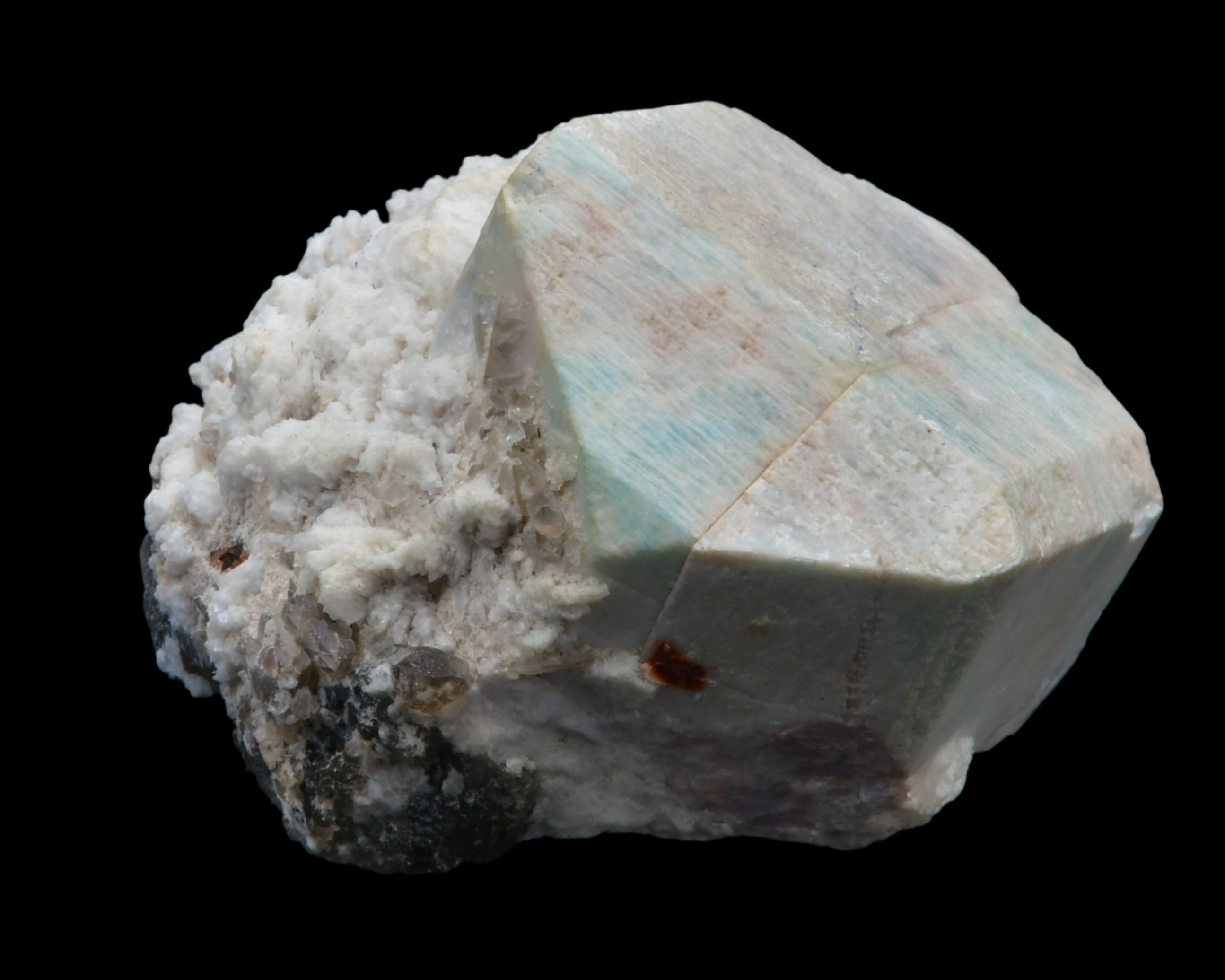 AMAZONITE ON ALBITE (small cabinet)