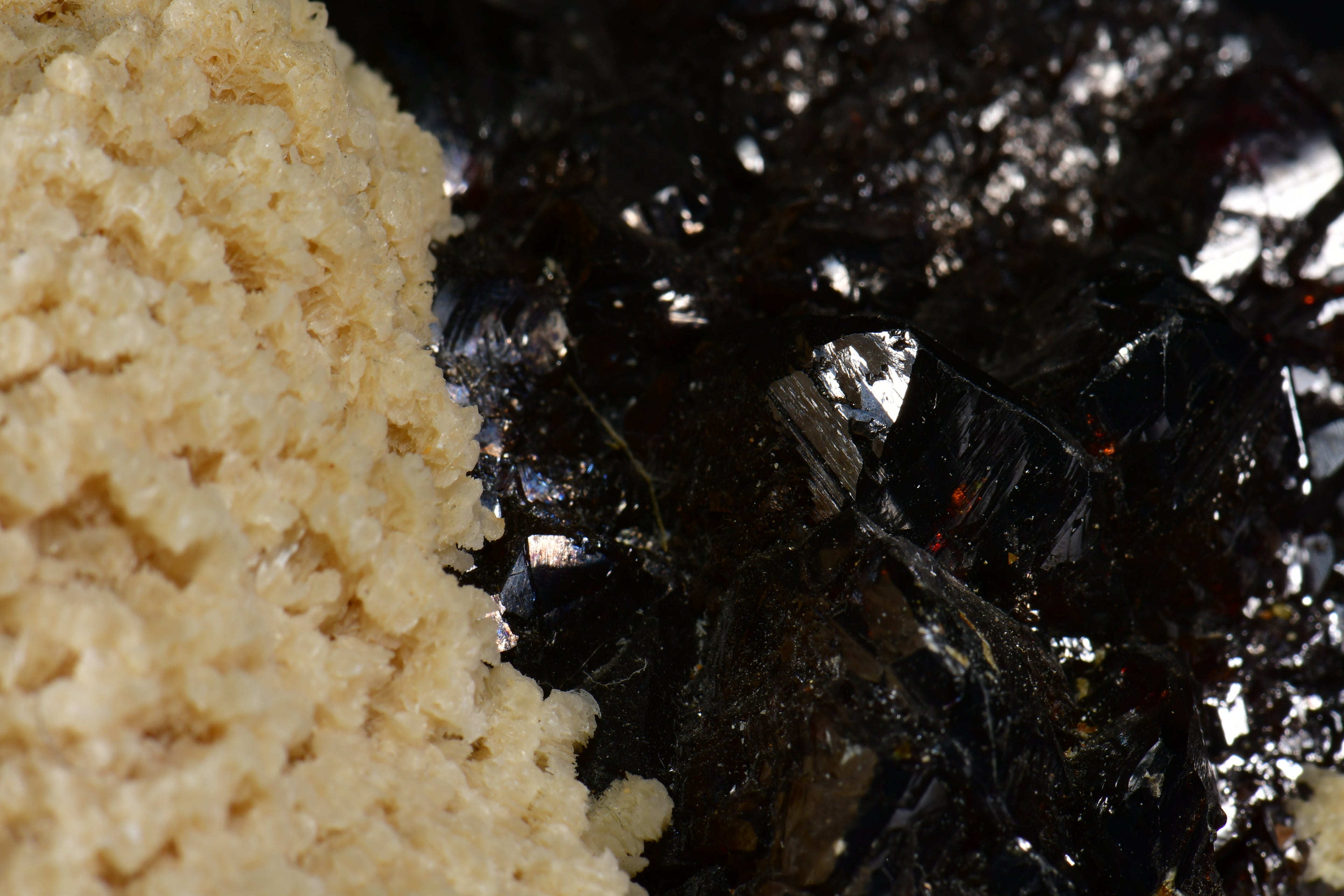 SPHALERITE and BARYTE COMBO (choc-vanilla) (small cabinet)