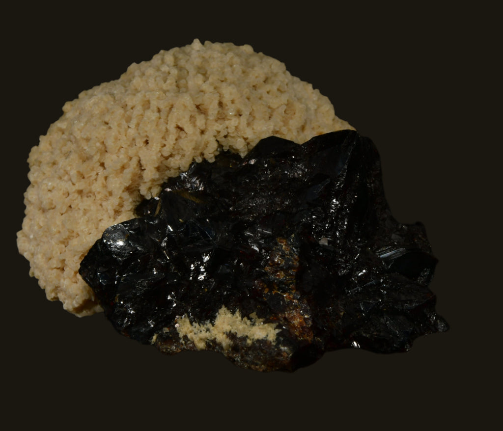 SPHALERITE and BARYTE COMBO (choc-vanilla) (small cabinet)