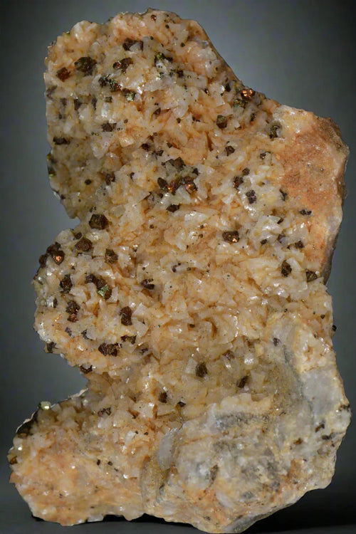 Calcite with Chalcopyrite crystals from Naica Mine, Mexico - mineral specimen for collectors