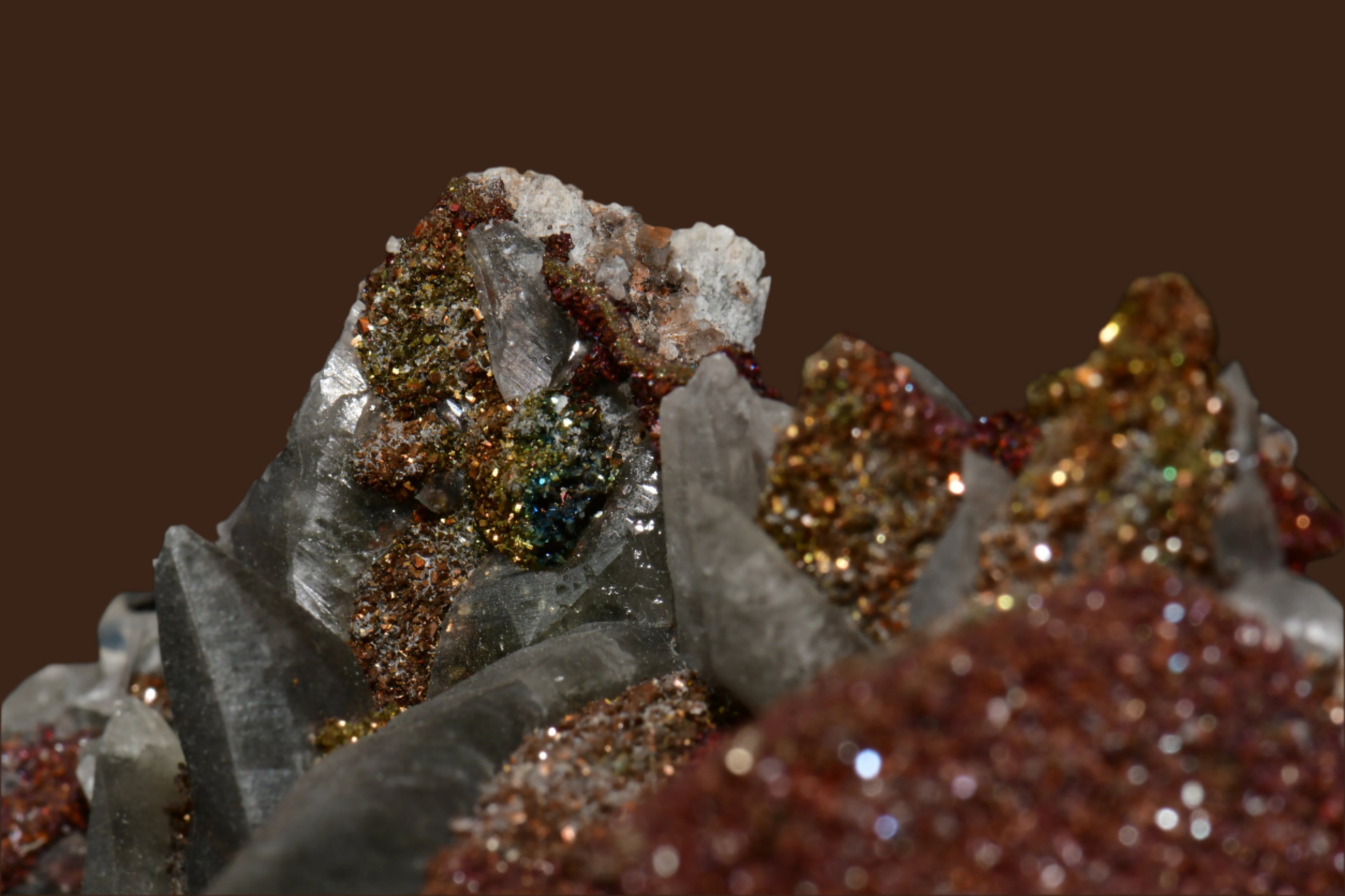 CALCITE with CHALCOPYRITE (cabinet)