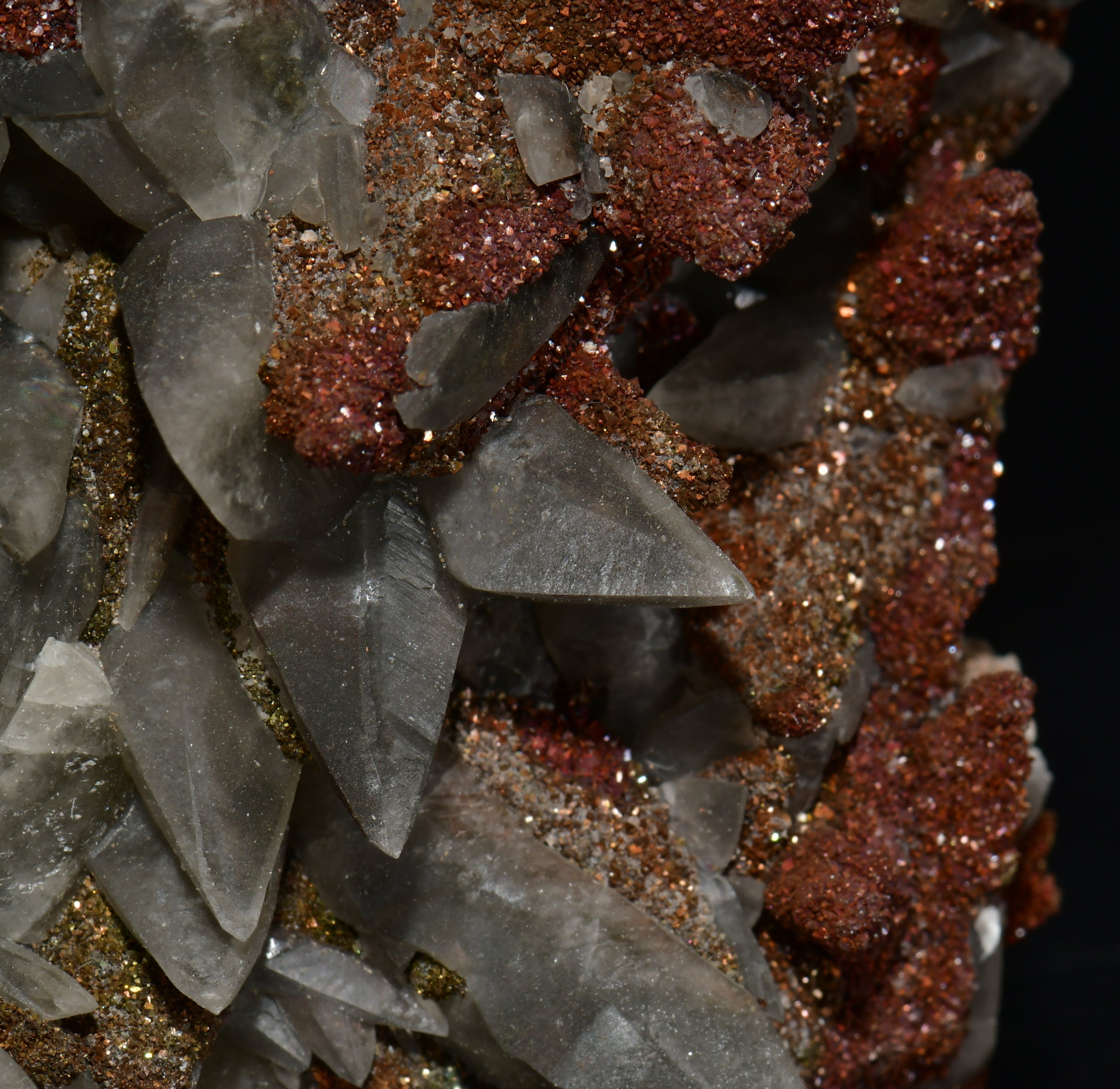 CALCITE with CHALCOPYRITE (cabinet)