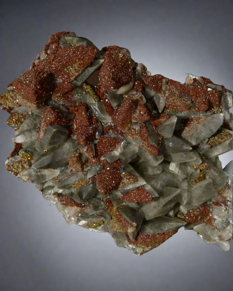 CALCITE with CHALCOPYRITE (cabinet)