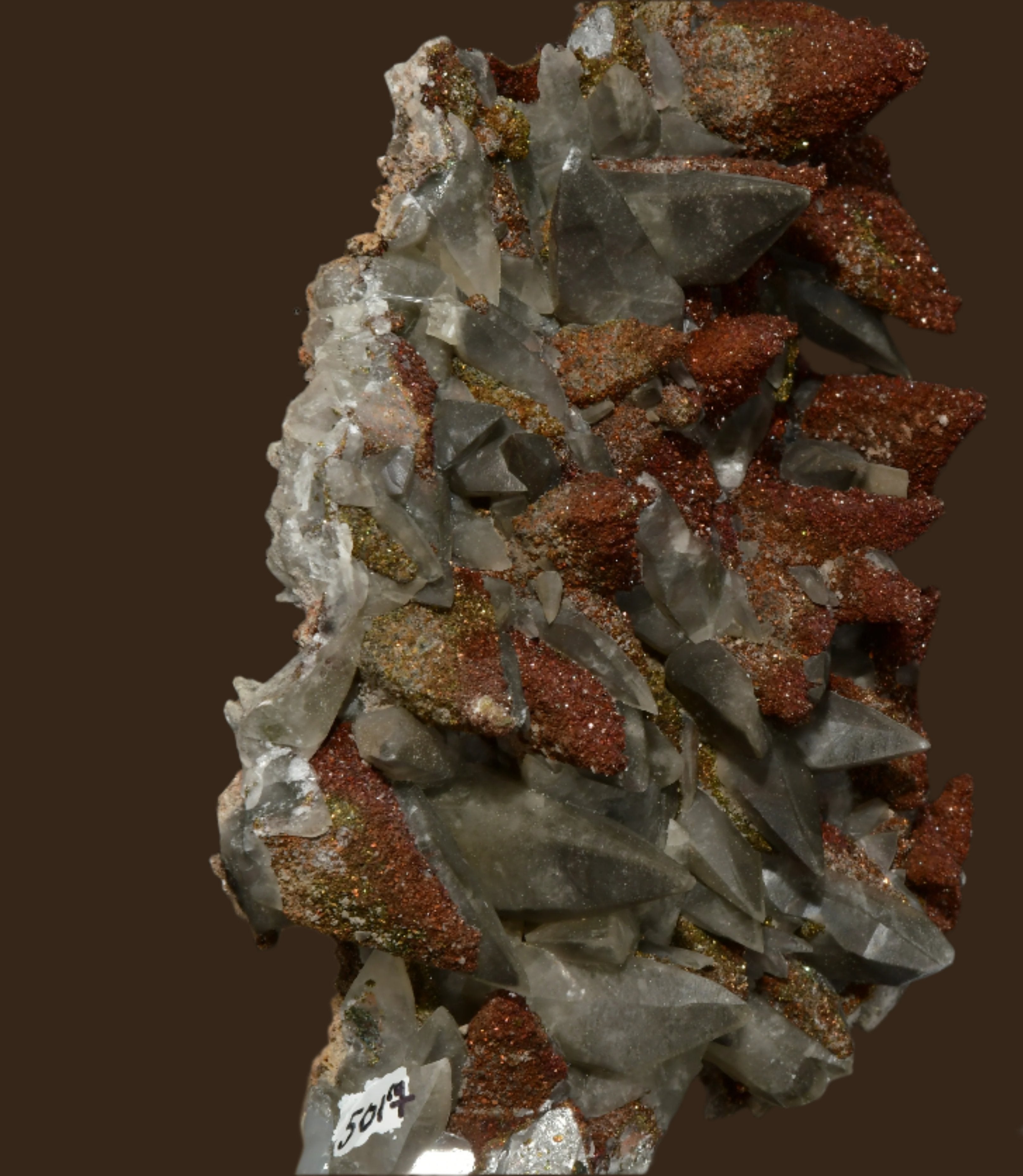 CALCITE with CHALCOPYRITE (cabinet)